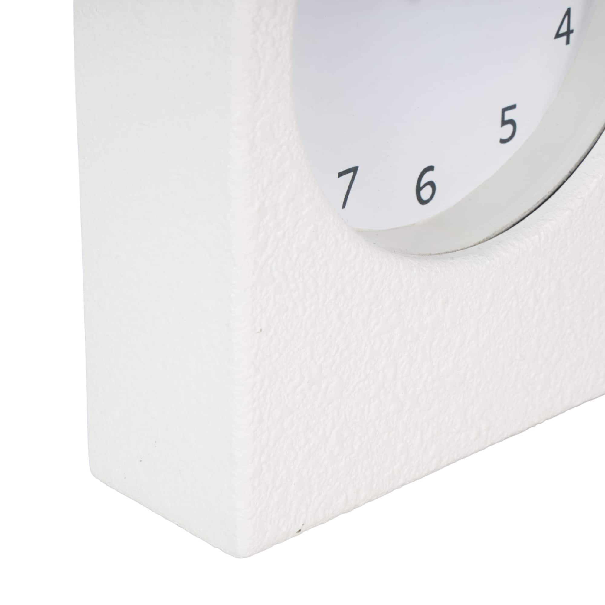 8.75" Textured Decorative Clock with Gold Accents Set